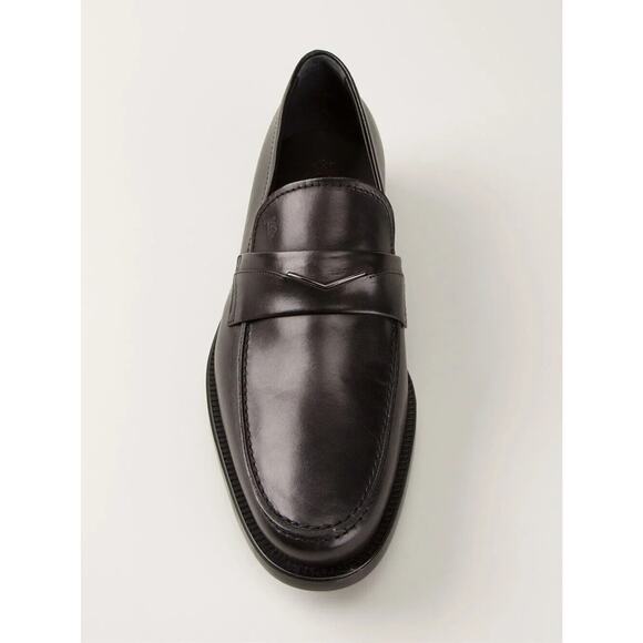 Mens Tods Blue Leather Penny Bar Loafers Oxfords Shoes 8 main image 3